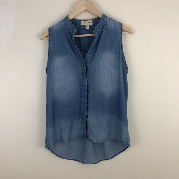 Anthropologie Tops - Anthropologie Cloth and Stone Chambray Sleeveless